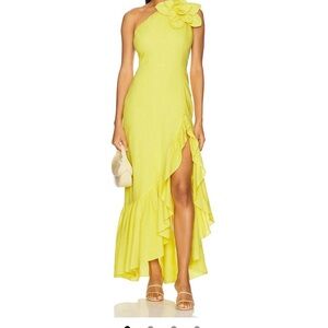 Yumi Kim Vibrant Yellow One-Shoulder Dress